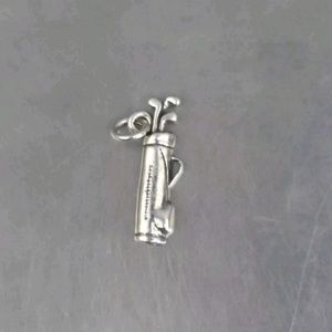 Golf bag sterling silver charm